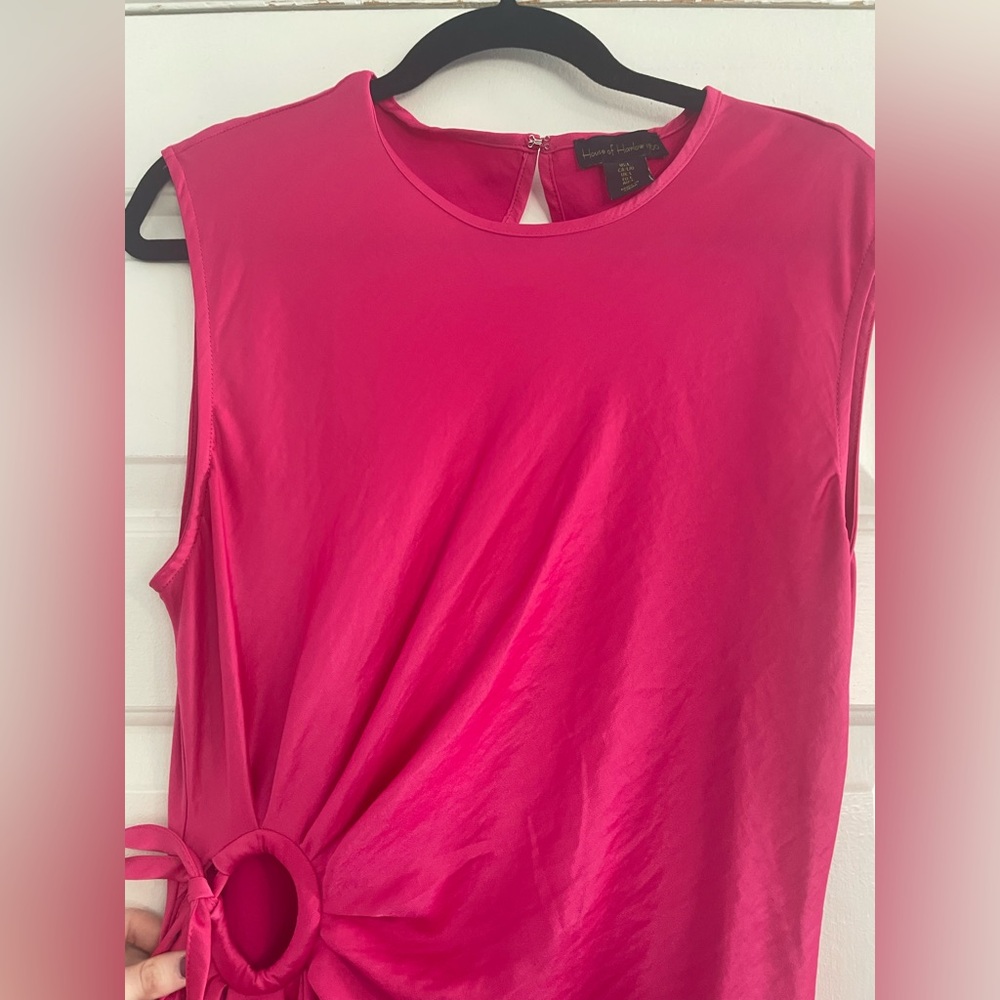 House of Harlow 1960 Pink Keyhole Midi Dress - Picture 2 of 6